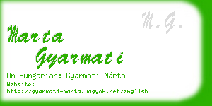 marta gyarmati business card